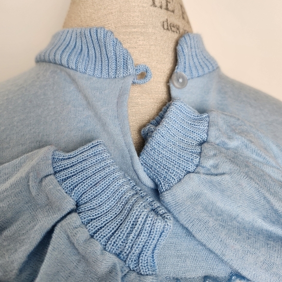 90s Pastel Blue Embroidered Jumper - Picture 7 of 13